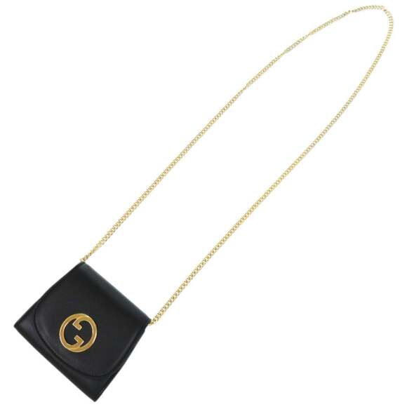 Like new Gucci Blondie Chain Wallet 725219 in black leather, bifold wallet, 1206